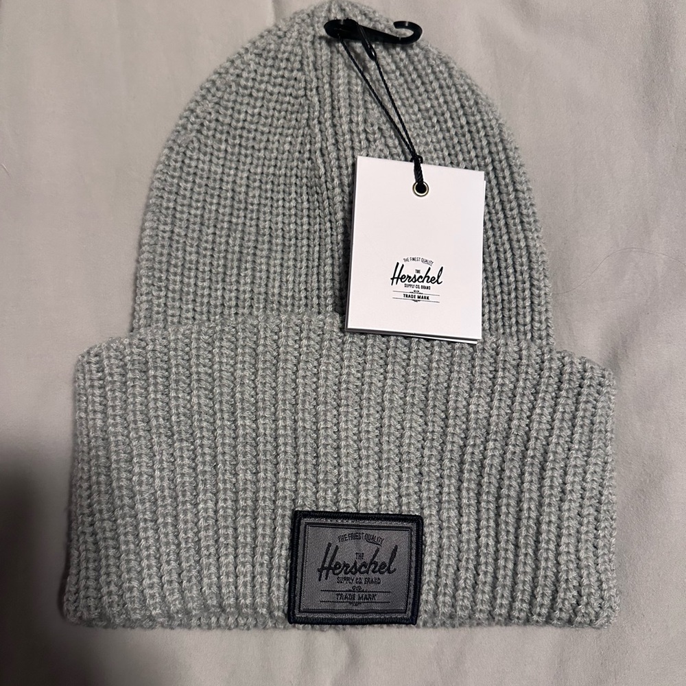 Herschel Supply Company Light Gray Ribbed Beanie